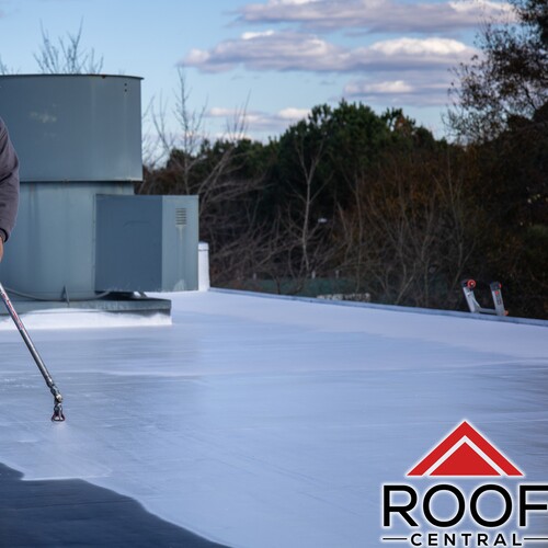 a commercial foam roof installed by Roof Central